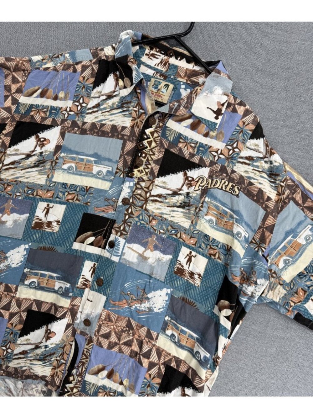 John Severson Collection Kahala Shirt Mens 2XL San Diego Padres Hawaiian Camp